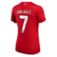 Liverpool Luis Diaz #7 Replica Home Shirt Ladies 2023-24 Short Sleeve